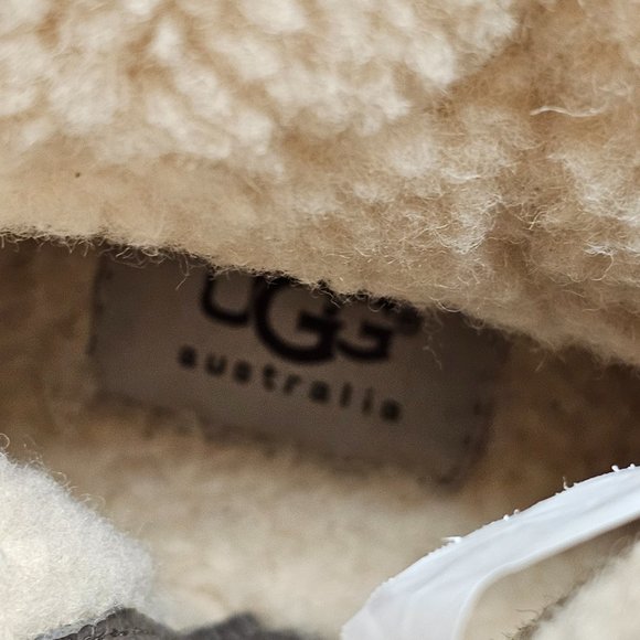 Womens UGG Blayre Brown Cream 1006039 Boots Cuff Sherpa Sheepskin 10 - Picture 11 of 16